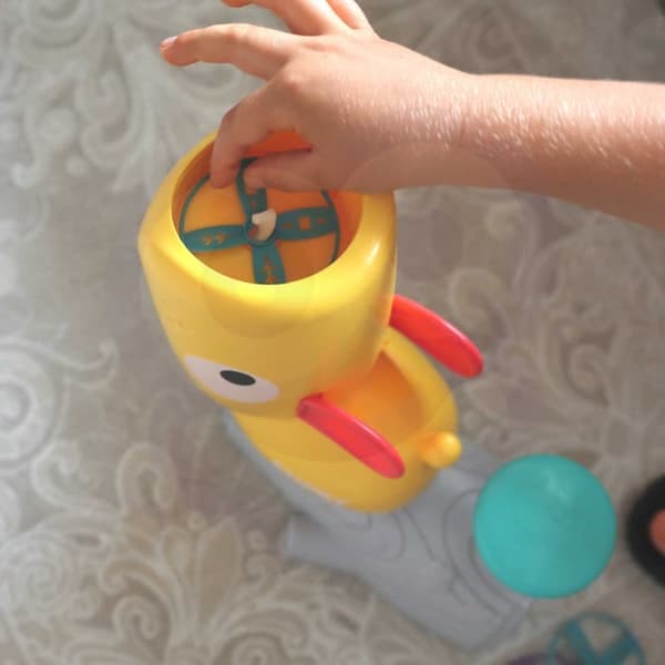 WOOPIE Arkadespil – Fang Frisbee Disc Launcher Gul