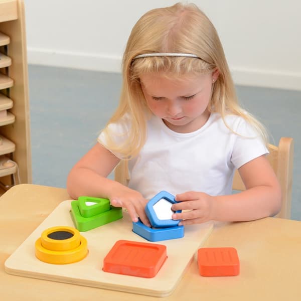 MASTERKIDZ Træpuslespil med overfladeteksturer – Montessori