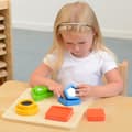 Miniatyrbillede 2 af 6: MASTERKIDZ Træpuslespil med overfladeteksturer – Montessori