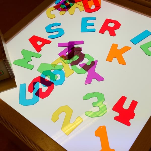 MASTERKIDZ Gennemsigtige tal og bogstaver 38 stk Montessori