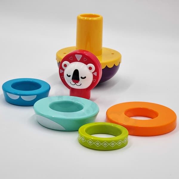 WOOPIE BABY sanselegetøjspuslespil i pyramideform til babyer – 6 brikker