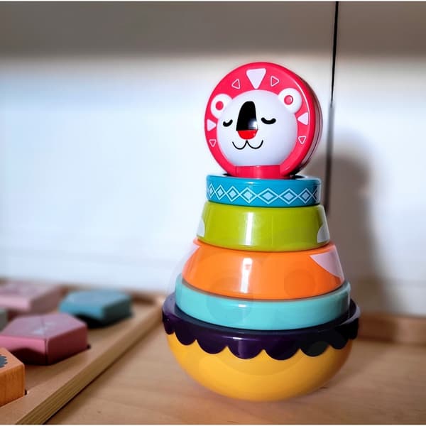 WOOPIE BABY sanselegetøjspuslespil i pyramideform til babyer – 6 brikker