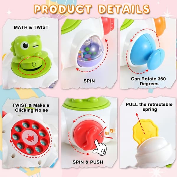 WOOPIE BABY Space Rocket Activity – Pædagogisk sensorisk terning 18m+