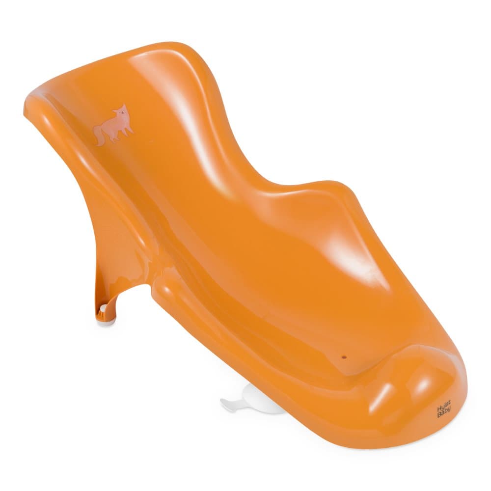 Badinlägg baby - värdefull badhjälp för bebisar och spädbarn från födsel till ca. 6 månader - färg: Orange, motiv: Räv, märke: Hylat Baby
