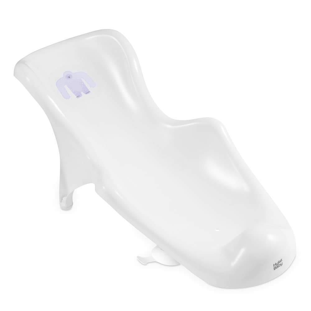 Badinlägg baby - värdefull badhjälp för bebisar och spädbarn från födsel till ca. 6 månader - färg: Vit, motiv: Yeti, märke: Hylat Baby