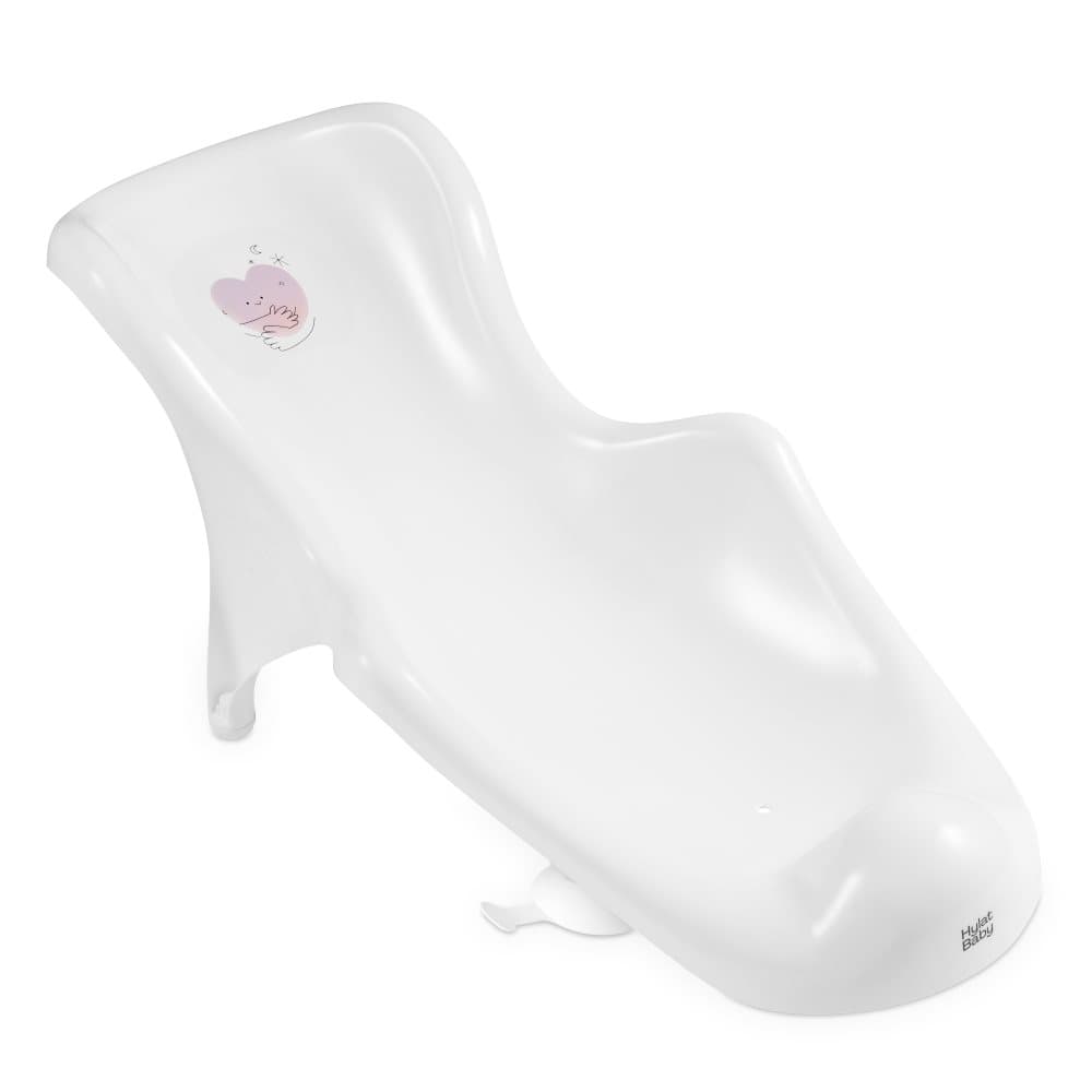 Badinlägg baby - värdefull badhjälp för bebisar och spädbarn från födsel till ca. 6 månader - färg: Vit, motiv: Hug me, märke: Hylat Baby