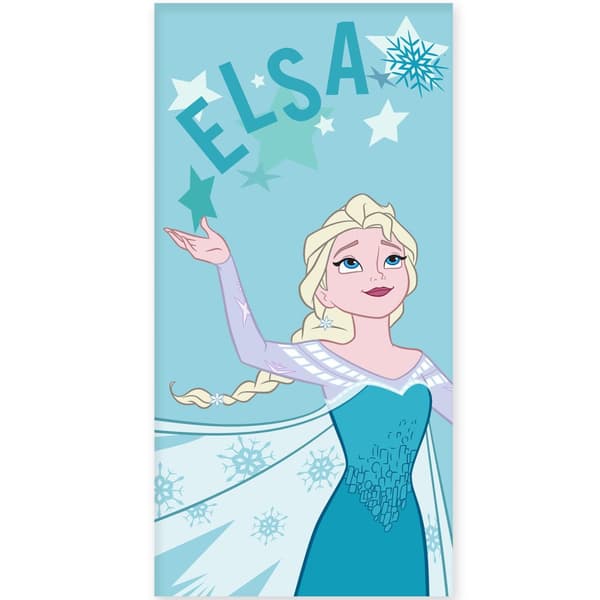 Bomuldshåndklæde 70x140 Frozen Elsa blå