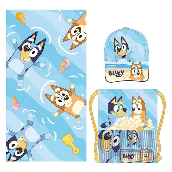 Bath towel Bluey Blue 33 x 27 x 7 cm