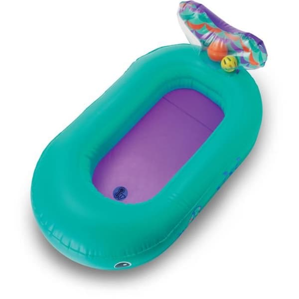 Uppblåsbart valbadkar - Med lekbollar och inbyggd termometer - 76,2 x 45,7 cm - Blå - INFANTINO