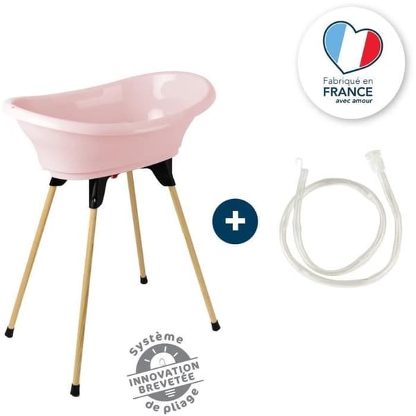THERMOBABY BADKARSKIT VASCO Puderrosa: badkar + ben + avloppsslang
