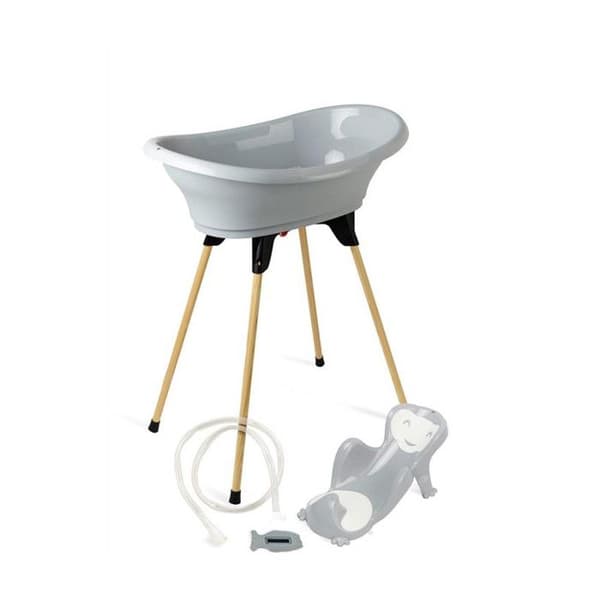 THERMOBABY VASCO 5-i-1 Badkarspaket Charming Grey - Tillverkad i Frankrike