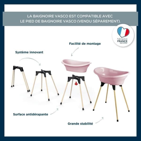 THERMOBABY Badekar Vasco - pudderrosa