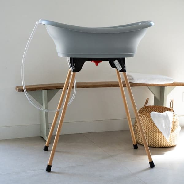 THERMOBABY Badset VASCO Charm grå: badkar + fötter + avloppsrör