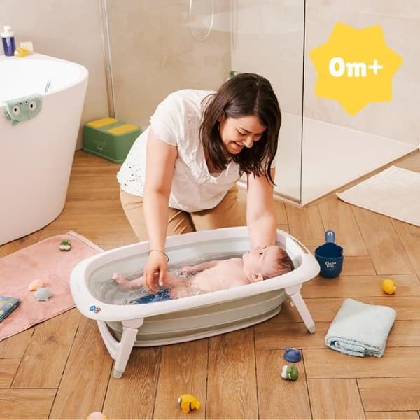 BADABULLE Sammenklappeligt badekar, 35 liter, superkompakt, afløbsprop til varmeindikator, flot design