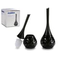 Miniatyrbillede 1 af 2: Toilet Brush Black Grey Ceramic Plastic 14 x 38,5 x 14 cm
