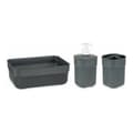 Miniatyrbillede 1 af 3: Bath Set Berilo Anthracite Plastic