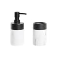 Miniatyrbild 1 av 3: Bath Set DKD Home Decor White Black White/Black Metal Resin Modern 7,2 x 7,2 x 16,4 cm