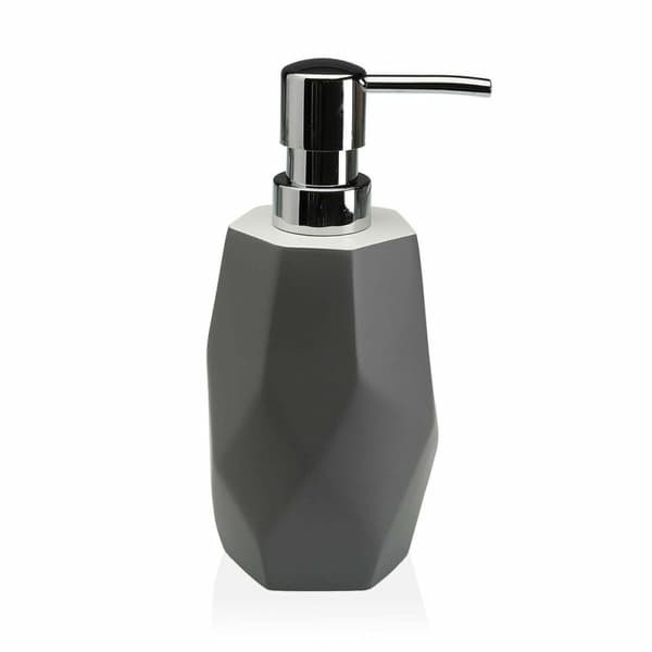 Soap Dispenser Versa Amanda Grey Resin Plastic 8,2 x 21 x 8,2 cm