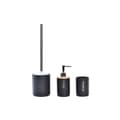 Pikkukuva 2 / 3: Bath Set DKD Home Decor Black Natural Bamboo Dolomite 10,2 x 10,2 x 37,5 cm (3 Pieces)
