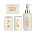 Pikkukuva 2 / 2: Bath Set Berilo DW20800-D White Golden Ceramic (12 Units)