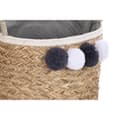 Pikkukuva 2 / 4: Basket set DKD Home Decor Natural Fibre Pompoms 40 x 40 x 35 cm 41 x 37 x 36 cm