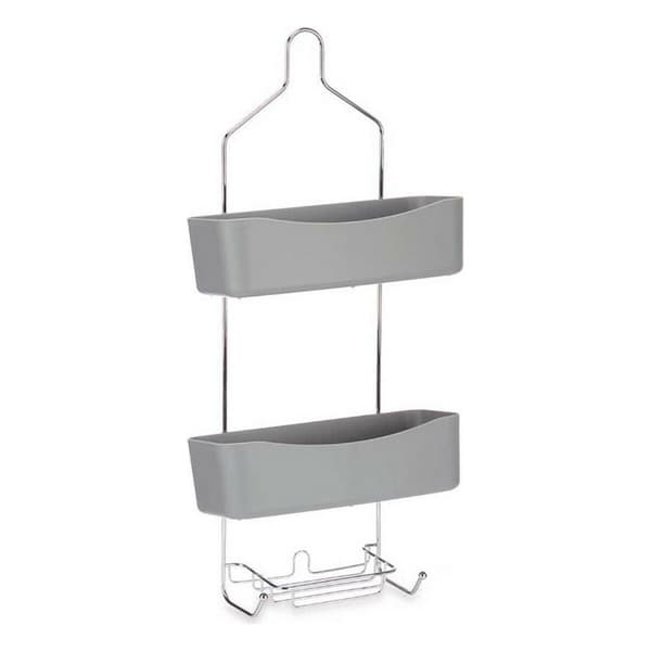 Bathroom Shelves Berilo W7072 - 383 Grey Metal Plastic 28 x 60 x 14 cm (6 Units)