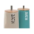 Miniatyrbillede 2 af 3: Toilet Brush Home ESPRIT Beige Turquoise Bamboo Stainless steel Dolomite 12,2 x 12,2 x 35,2 cm (2 Units)