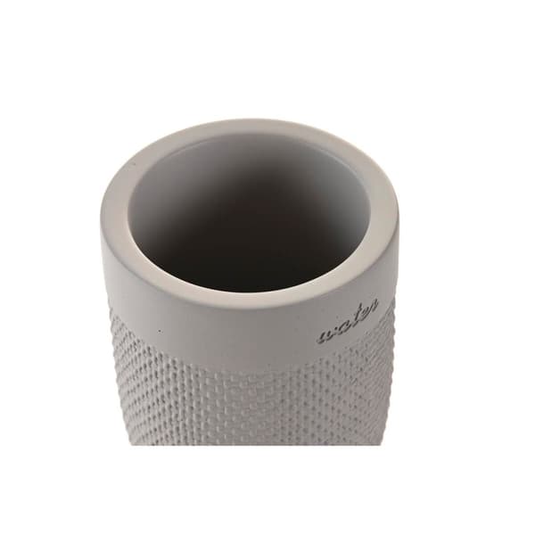 Glass DKD Home Decor Grey Cement 8 x 8 x 10,5 cm