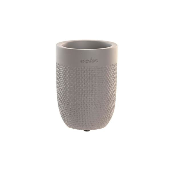 Glass DKD Home Decor Grey Cement 8 x 8 x 10,5 cm