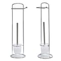 Pikkukuva 3 / 3: Toilet Paper Holder with Brush Stand Berilo W2930A White Silver Metal 16,5 x 59 x 16,5 cm (6 Units)
