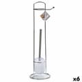 Pikkukuva 1 / 3: Toilet Paper Holder with Brush Stand Berilo W2930A White Silver Metal 16,5 x 59 x 16,5 cm (6 Units)