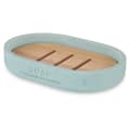 Pikkukuva 2 / 4: Soap dish Berilo B5456BC-4 - 457 Blue Resin Bamboo 12,5 x 2,5 x 8,5 cm (6 Units)