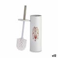 Miniatyrbillede 1 af 2: Toilet Brush Berilo Art Nouveau White Bronze Steel Plastic 9,5 x 37,5 x 9,5 cm (12 Units)