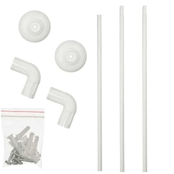 Shower rail Berilo B0769 White Aluminium 90 x 90 cm Shower Curtain (18 Units)