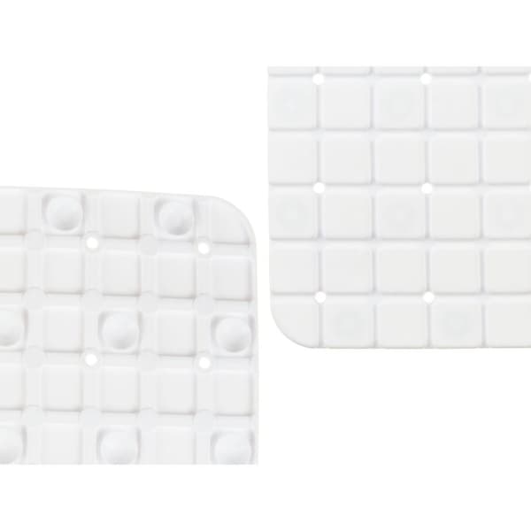 Non-slip Shower Mat Berilo BM509S - 314 White PVC 50,3 x 50,3 x 0,7 cm Frames (6 Units)