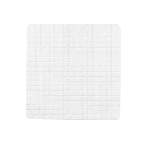 Non-slip Shower Mat Berilo BM509S - 314 White PVC 50,3 x 50,3 x 0,7 cm Frames (6 Units)