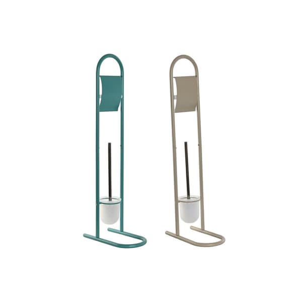 Toilet Roll Holder Home ESPRIT White Turquoise Metal 30 x 16 x 78,5 cm (2 Units)