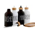 Pikkukuva 2 / 3: Soap Dispenser Home ESPRIT White Black Bamboo Crystal 350 ml 15,5 x 8 x 19 cm (2 Units)