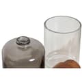Miniatyrbild 3 av 3: Bath Set Home ESPRIT Grey Transparent Aluminium Crystal Acacia 10 x 7 x 16 cm