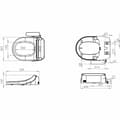 Miniatyrbillede 2 af 2: Toilet Seat SFA White Plastic