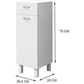 Pikkukuva 8 / 8: Cupboard 75 x 29 x 29,4 cm White 30 cm
