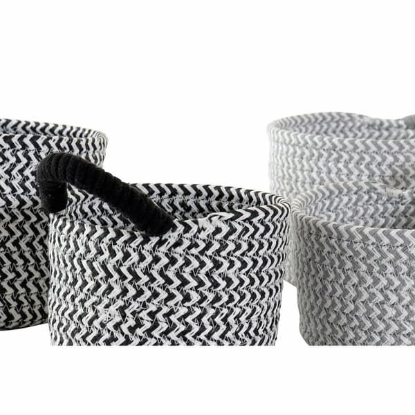 Basket set DKD Home Decor Natural Fibre 18 x 18 x 14 cm