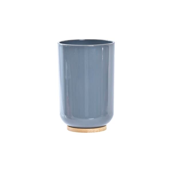 Bath Set DKD Home Decor Natural Grey Orange Coral Aluminium Bamboo PS Modern (9 x 7 x 16 cm) (2 Units) (7 x 7 x 16 cm)