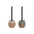 Miniatyrbillede 1 af 3: Toilet Brush Home ESPRIT Black Grey Cream Fibre Dolomite 11 x 11 x 38 cm (2 Units)