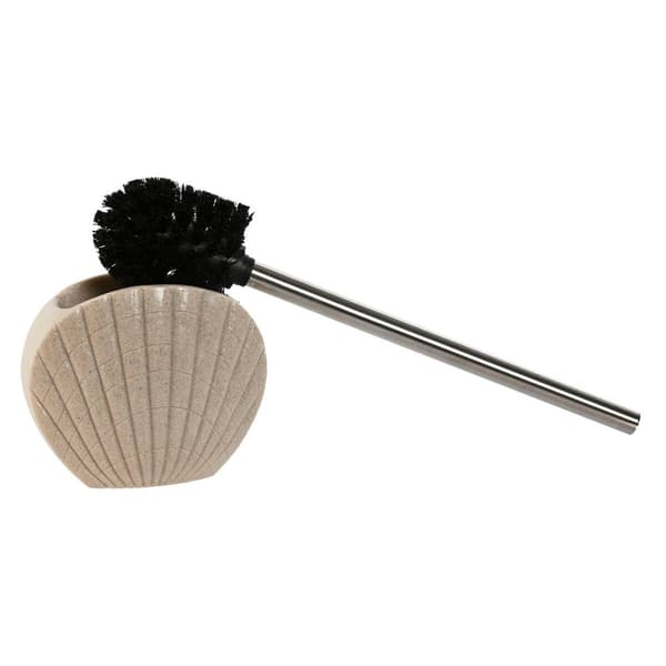 Toilet Brush Home ESPRIT Grey Cream Resin Stainless steel 13,5 X 10 X 37 cm (2 Units)
