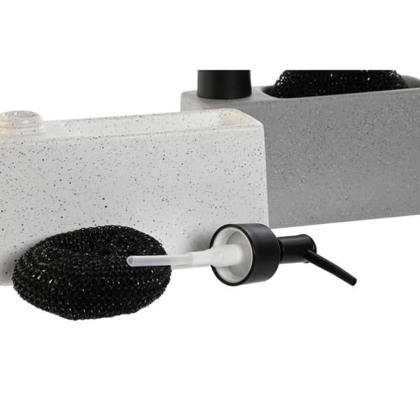Soap dish Home ESPRIT White Grey ABS Dolomite (2 Units)