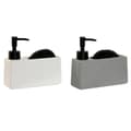 Miniatyrbillede 1 af 3: Soap dish Home ESPRIT White Grey ABS Dolomite (2 Units)