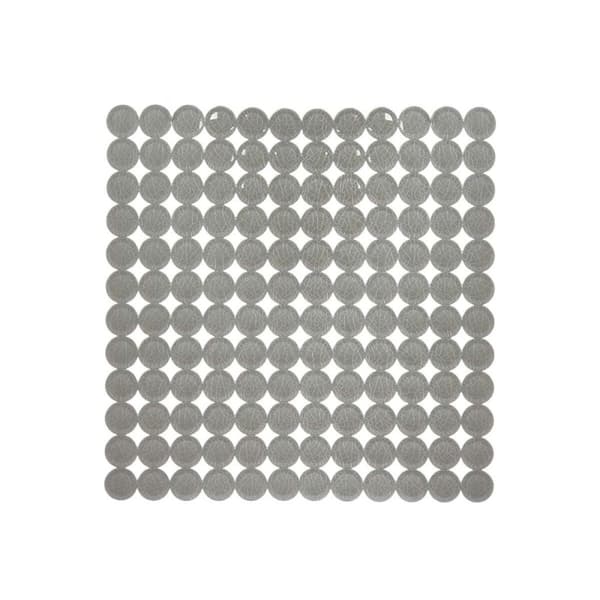 Non-slip Shower Mat Grey PVC 54 x 54 x 1 cm (6 Units)