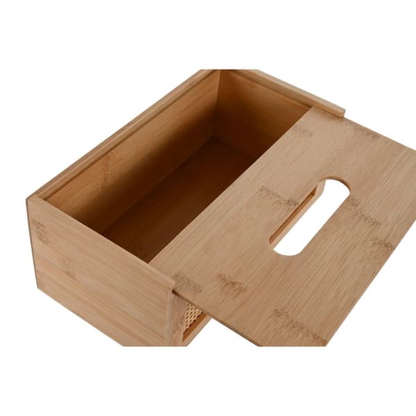 Handkerchief or scarf box Home ESPRIT Bamboo Rattan 25 x 13 x 10 cm