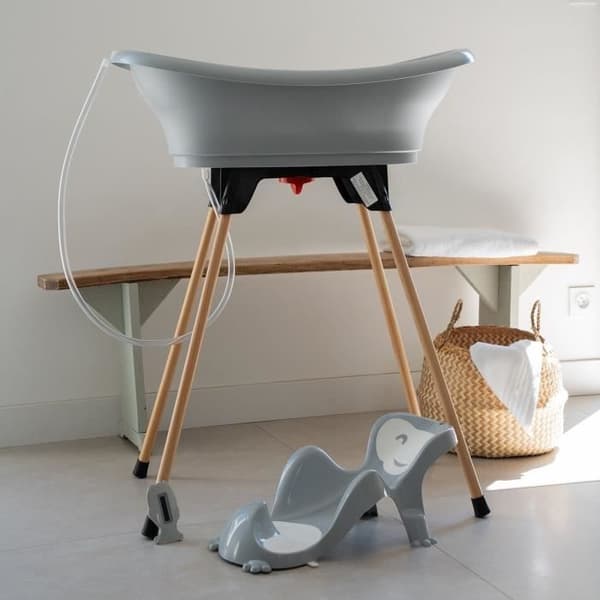 Thermobaby Vasco 5 i 1 Blue Flower Bathtub - Tillverkad i Frankrike